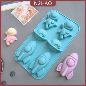 N2HAO 6 công ty Phi Hành Gia tên lửa 760 Silicone Khuôn nướng bánh khuôn bánh pudding bánh mì nướng chảo xà phòng khuôn