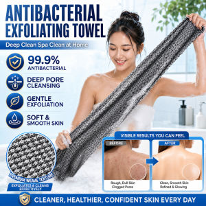 【Inhibits 99.9% Of Bacteria】Exfoliating Antibacterial Bath Towel Body Cleaning Towel Deeply Cleanses And Smooths Keratinized Skin For Home Travel