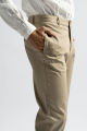 Quần Kaki Nam Cotton Gập Ly Trơn Form Slim Crop - Routine 10S23PCA001. 