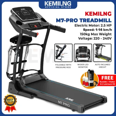KEMILNG M621 Multifunctional Manual Treadmill Foldable Walking Machine Adjustable Slope Silent Fitness Equipment Home Small Mini Walking Machine Treadmill ( WITH FREE ITEM )