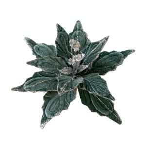 DJDK Flower Head Artificial Christmas Flowers Handmade Multi-color Xmas Tree Ornaments High-grade DIY Simulated Christmas Flower Home Decor