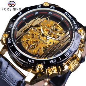Forsining mechanical watch golden gear sports fashion mens watch top brand luxury mechanical automatic mechanical clock. Mens gifts