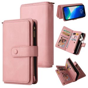 New Phone Case For Xiaomi Mi Poco X6 F6 M6 X5 M4 M3 X4 Pro / Poco F4 GT X4 GT / Poco F3 M3 15 Card Slot Magnetic Leather Wallet Flip Cover Casing