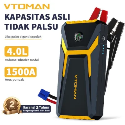 PROMO- VTOMAN V6 JUMP STARTER AKI MOBIL MOTOR POWER BANK 10000MAH JUMPER AKI