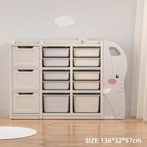 Kệ nhựa để đồ chơi cho bé nhựa nguyên sinh cao cấp Babypods hình voi con