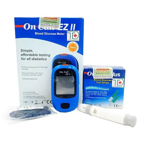 Máy đo đường huyết Acon Oncall Plus EZ II ( Kèm 25 que và 10 kim lấy máu)