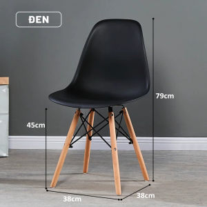 Ghế chân gỗ phong cách Bắc Âu đơn giản sang trọng tiện dụng đa năng có thể làm ghế bàn học ghế bàn ăn