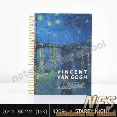 16K World-famous Oil Painting Notebook B5 Hardbound302 Page Coil notebook College Big thick notebook
