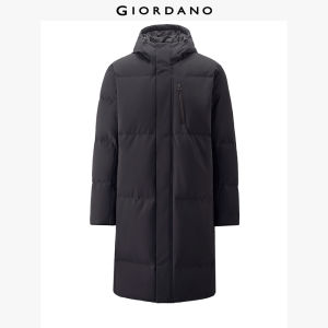 Giordano Men Long hooded duck down jacket Free Shipping 01075716