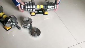 Pure Steel Dumbbell Mens and Womens Fitness Building up Arm Muscles Adjustable Dumbbell Set Combination Barbell 10 to 40 kg Pair