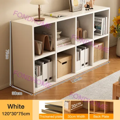 Wooden Bookshelf With Door Bookshelf Divided Storage Cabinet Display Shelf Organizer Multifunctional bookcase Modern