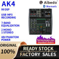 COD Ready Stock AIBEDO AK 4 /6/8 Saluran Mixer Audio Profesional Dapat dihubungkan ke catu daya mobil 12v 99 DSP USB Mini Audio Interface Untuk Merekam Mixer 48V Phantom Power Supply audio mixer yang paling murah. 