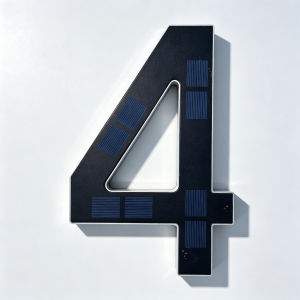Modern Solar Address Sign Warm Light Illuminated House Numbers for Outside Weatherproof LED Backlit Door Letters Digits Wireless Automatic Sensor Wall Plaque Home Improvement