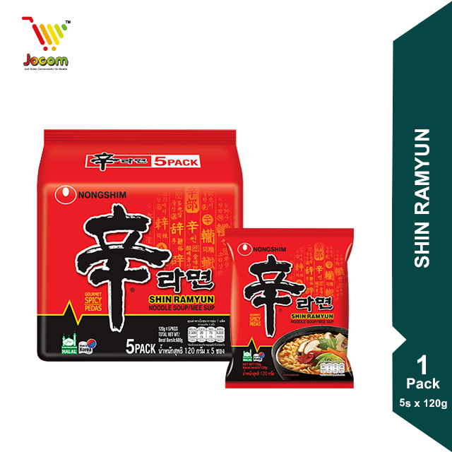 NongShim Shin Ramyun 1 Pack (5s x 120g) [Made in Korea] | Lazada