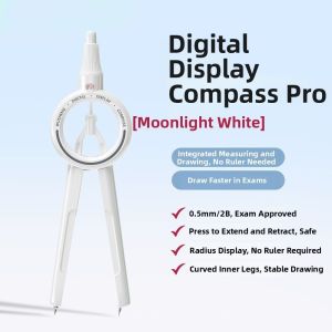 CUTE CLIP Digital Radius Display Digital Display Compass Precision Drafting Drawing Circle Drawing Gauge Professional Press Type Press Compass Ruler School Office Supplies
