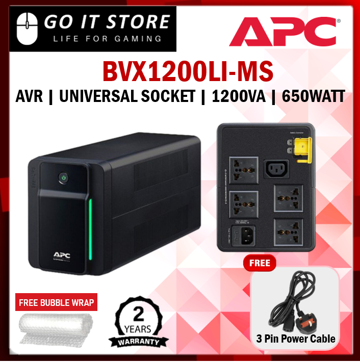 APC BVX700LUI-MS / BVX900LI-MS / BVX1200LI-MS 230V AVR Universal ...