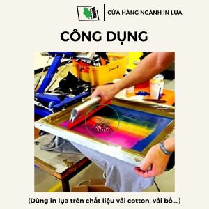 Mực in lụa hệ nước in trên vải cotton vải bố [Size Nhỏ]
