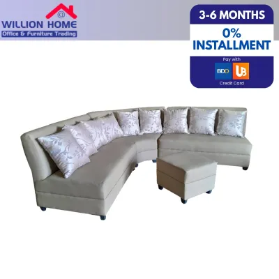 FIONA STYLISH CORNER SOFA SECTIONAL SOFA WITH OTTOMAN AND 9 PILLOWS - WILLION HOME FURNITURE