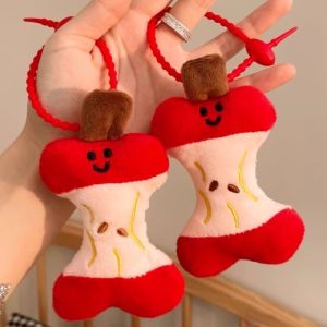 ทนทานตุ๊กตาผลไม้ตุ๊กตาตุ๊กตาพวงกุญแจแอปเปิ้ลพวงกุญแจ น่ารัก ตุ๊กตาผลไม้กระเป๋าจี้เพื่อนของขวัญ