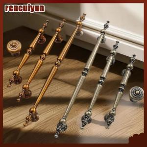 rencuiyun 1ชิ้นมือจับทองเหลืองทองเหลืองโบราณแบบวินเทจมือจับลิ้นชักตู้เสื้อผ้า