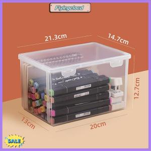 Follow Get New[FlyingC] Plastic Storage Containers With Latching Lid Large Capacity Transparent Plastic Storage Box Desktop Organizer Office Supplies