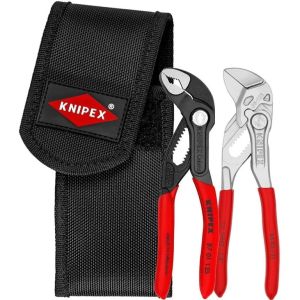 KNIPEX 00 20 72 V04 Mini Pliers Set with Belt Pouch - 125mm Cobra & 125mm Pliers Wrench - Professional EDC Pocket Tool Kit (Made in Germany)