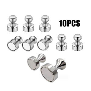 10Pcs Fridge Magnets Push Pins Whiteboard Magnets for Map Pins Kitchen Office School