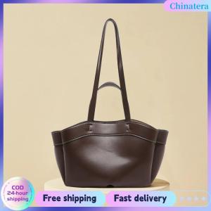 [Chinatera Flagship Store] Women Tote Bag Large Capacity Pu Leather Shoulder Bag for Women