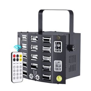 Homemory Laser Lights 5 in 1 Multi Functions Strobe Stage Light Controlled by DMX used for Party