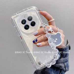 ยอดนิยม เคส Phone Case Realme 12 Pro+ Realme12 12+ 12 Pro+ C51s Plus 5G Ins แฟชั่นที่สร้างสรรค์ เคสโทรศัพท์ รูปการ์ตูนกันตกเคสนิ่มน่ารักกำไลข้อมือลูกปัด Cover 2024