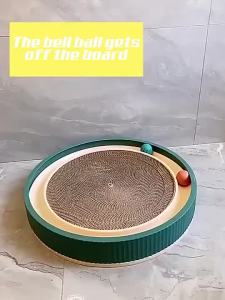 Cat Scratch Board With Ball Replaceable Scratch Core Claw Care Cat Scratcher  Play Toy free Cat Mint