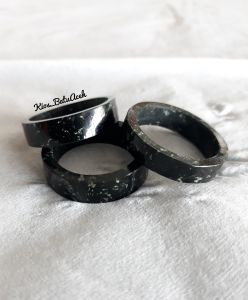 Cincin Batu Giok Black Jade Original Asli Aceh Cutting Baut