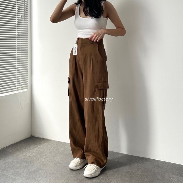 Sivali Factory Willow Cargo Pants Celana Kargo Ukuran Petite Linen