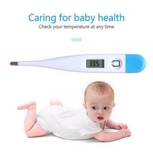 Mini Digital Thermometer LCD Soft Baby and Adult Accurate Travel Rectal and Underarm Soft Silicone Tip for Comfortable Use