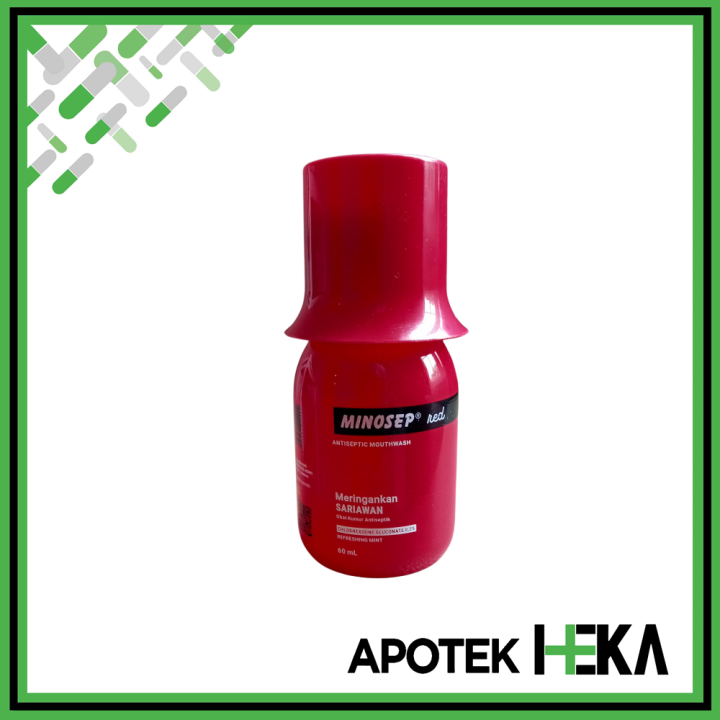 Minosep Obat Kumur 60 ml 0.1% 0.2% Hijau Merah
