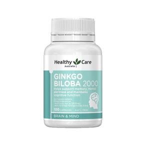 Bổ Não Ginkgo Biloba Healthy Care Úc 100 Viên Viên Uống Tăng Cường Tuần Hoàn Não Và Cải Thiện Trí Nhớ