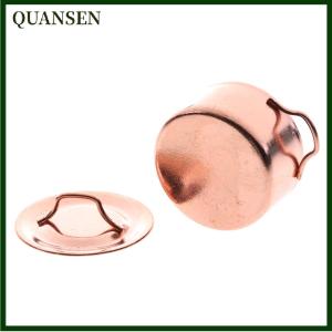 QUANSEN 1 12 Dollhouse Miniature Kitchen Copper Pot with Lid