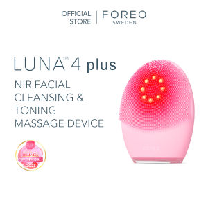 FOREO LUNA 4 Plus Facial Cleansing Brush - Near Infrared Light + LED Red Light Deep Thermo Cleansing Facial | Anti Aging Microcurrent Facial Device