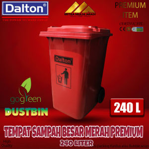 Tempat Sampah Roda Besar 240 Liter Dalton HPDE / DUSTBIN / Bak Sampah Dalton