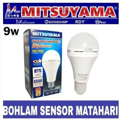 Lampu Bohlam LED Light Sensor Hannochs /Sensor Cahaya Hannochs 9W / 12W Cahaya Putih CO&ID HOME