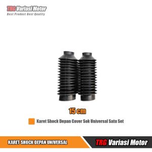 Karet Shock Depan Cover Sok Universal TRG Warna Hitam Untuk Melindungi Shockbreaker Depan Motor Anda