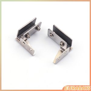 E.B. Non-perforated Glass Door Hinge Wine Display Cabinet Hinge Mounted Hinge Set