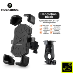ROCKBROS Quick Release Motorcycle Phone Holder Shockproof 360° Adjustable MTB Phone Mount Anti-slip Road Bicycle Phone