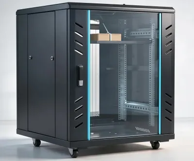 FPS Network Cabinet ตู้แร็ค Server Rack ตู้เซิร์ฟเวอร์ Wall Rack ตู้แบน 4U/6U/9U/12U ลึก45cm แถมถาด บานกระจกใส มีกุญแจล๊อค สำหรับ CCTV กล้องวงจรปิด ภายในอาคาร HUB