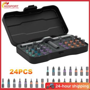 【HOSPORT】DIY Screwdriver 24 in 1 DIY Ratchet Screwdriver Set Multi-Purpose Mini Screwdriver Kit for Furniture Computer Bicycle