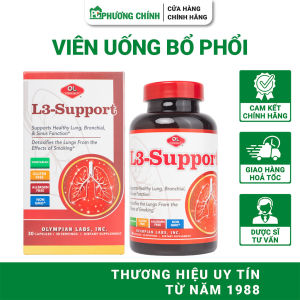 Viên Uống Bổ Phổi Olympian Labs L3 Support Hỗ Trợ Bổ Phổi & Phế Quản 30 Viên/Hộp