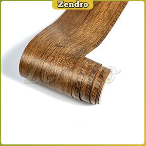 ZEO Wood Grain PVC Self Adhesive Wallpaper Waterproof Skirting Line Wood Baseboard Wall Border Stickers