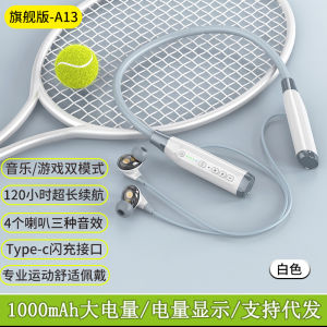 2024 New style neckband wireless Bluetooth earphones with intelligent noise cancellation voice control support long battery life suitable for sports