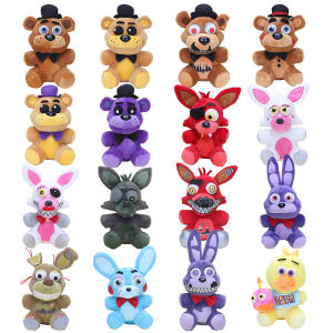 2022 10" FNAF Sundrop Plush Toy Five Nights Freddy Freddy Fazbear Bear Foxy Rabbit Stuffed Plush Toys For Kid Birthday Gift