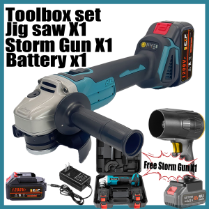 Brushless Cordless Angle Grinder Heavy Duty Original Portable Rechargeable Lithium Batteries Cutting Polishing Sanding Tool Set With Accessories Protective Box Cutting Machine Angle Grinder
